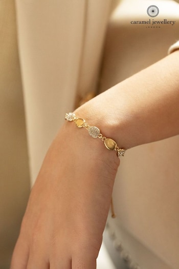 Caramel Jewellery London "Be Your Own Kind Of Sparkle" Gold Tone Friendship Bracelet (T31558) | £17