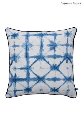 Graham & Brown Blue Geometric Cushion (T31807) | £40