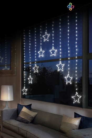 Premier Decorations Ltd White Christmas Wire Star LED Lights (T33362) | £24