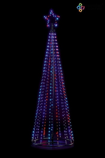Premier Decorations Ltd Black Christmas Wire Pyramid Tree LED Lights (T33401) | £70