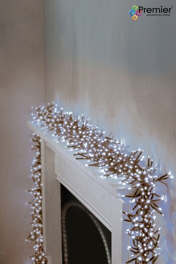 Premier Decorations Ltd White Christmas Compact Cluster White LED Lights (T33403) | £37