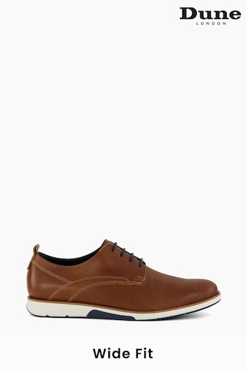 Dune London Wide Fit Barnabey Perforated Wedge Casual Shoes (T33426) | £100