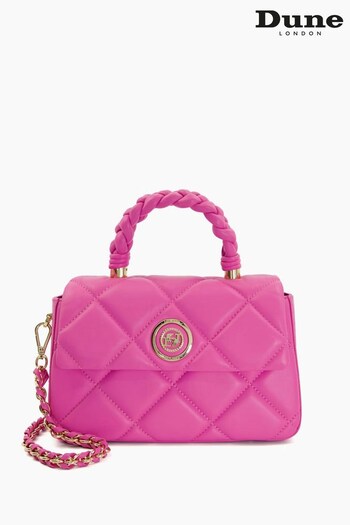 Dune London Pink Duchess P Medium Leather Bag (T33487) | £150