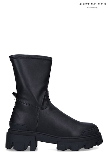KG Kurt Geiger Black Vegan Trekker Sock Boots eponymous (T34945) | £179