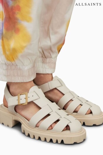AllSaints Nessie White Sandals (T35047) | £189