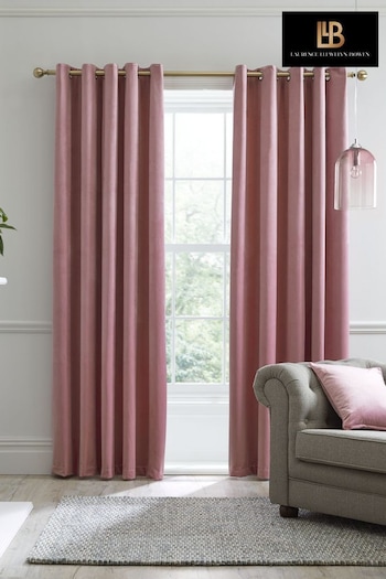 Laurence Llewelyn-Bowen Pink Montrose Eyelet Curtains (T35269) | £42 - £110