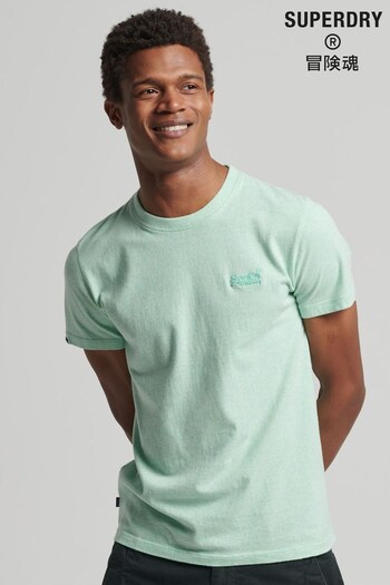 Superdry Spearmint Marl Organic Cotton Vintage Embroidered T-Shirt (T35442) | £18