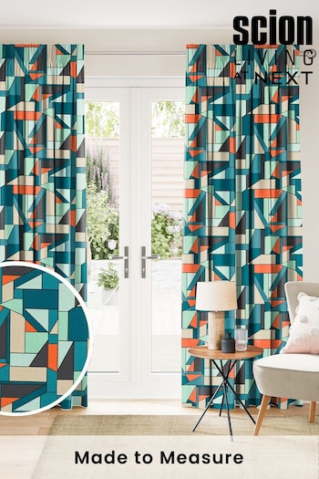Scion Blue Scion Beton Made To Measure Curtains Curtains (T35582) | £169