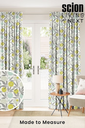 Scion Grey Blomma Made To Measure Curtains (T35583) | £151