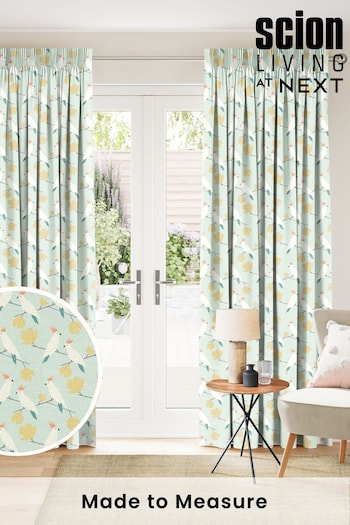 Scion Green Lovebirds Made To Measure Curtains (T35591) | £137