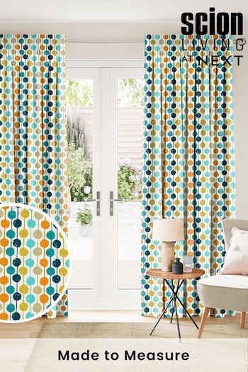 Scion Blue Taimi Sulpher Made To Measure Curtains (T35596) | £151
