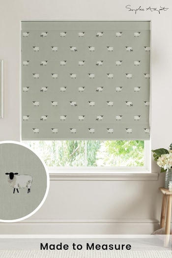 Sophie Allport Green Sheep Made To Measure Roman Blind (T35626) | £79