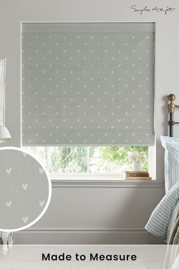 Sophie Allport Grey Hearts Made To Measure Roman Blind (T35634) | £79