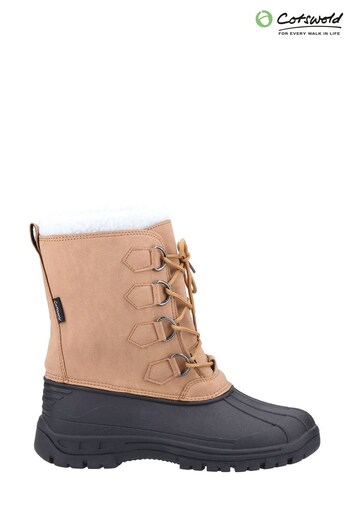 Cotswolds Brown Snowfall Waterproof Winter Boots Comfort (T36352) | £49