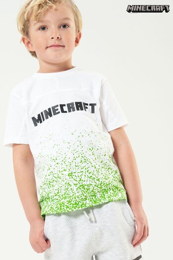 Angel & Rocket White Minecraft Dipdye T-Shirt (T36535) | £14 - £16