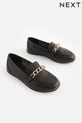 Black Chain Loafers (T36641) | £22 - £29