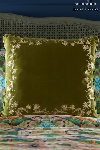 Wedgwood Green Sapphire Garden Cushion (T36971) | £75