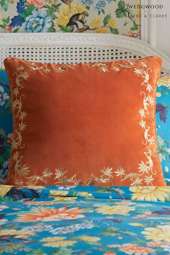 Wedgwood Orange Sapphire Garden Cushion (T36972) | £75