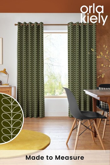 Orla Kiely Kelp Linear Made To Measure Curtains (T37023) | £91