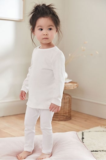 White 2 Pack Kind To Skin embroidered Leggings (9mths-12yrs) (T37409) | £12 - £17