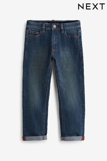 Blue Vintage Regular Fit Cotton Rich Stretch ruffled Jeans (3-17yrs) (T40068) | £12 - £17