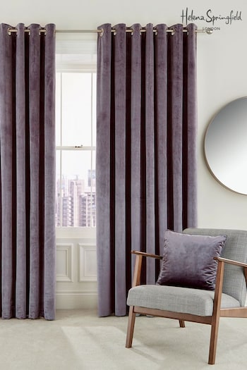 Helena Springfield Purple Escala Curtains (T40695) | £70 - £105