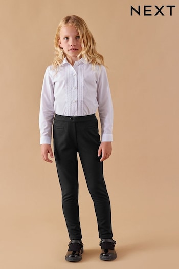 Black Jersey Stretch Pull-On Skinny School Trousers (3-17yrs) (T40771) | £12 - £20