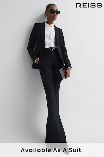 Reiss Black Haisley Petite Tailored Flared Suit Trousers (T40801) | £150