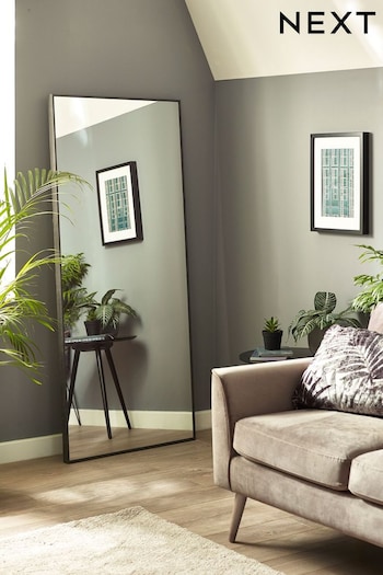 Charcoal Black Wide Full Length Mirror (T40822) | £130