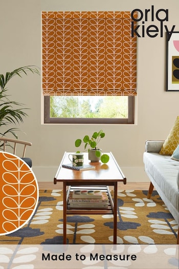Orla Kiely Persimmon Linear Stem Made to Measure Roman Blind (T41166) | £79