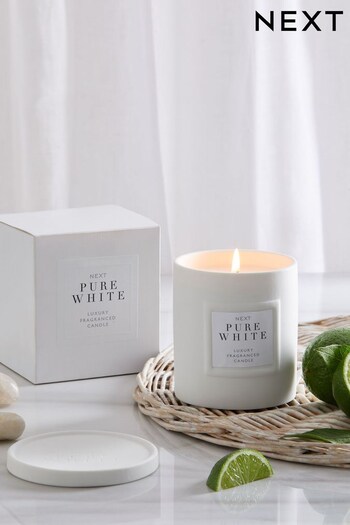 White White Tea & Bergamot Luxury Boxed Scented Boxed Candle (T41174) | £14