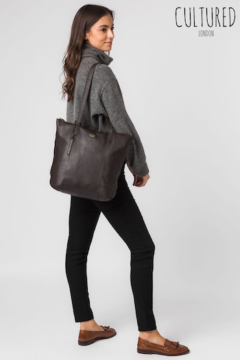 Cultured London Havering Leather Tote Bag (T41618) | £39
