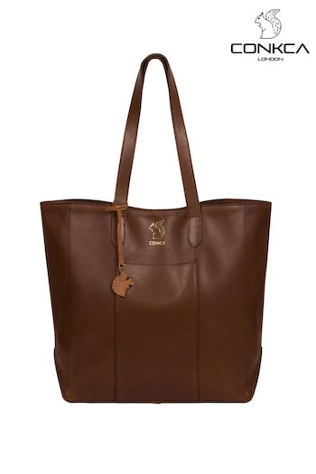 Conkca Hardy Vegetable-Tanned Leather Shopper Bag (T41631) | £40