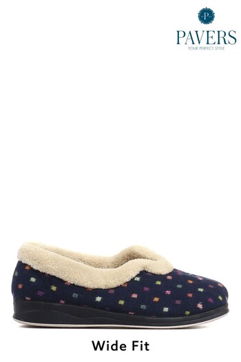 Pavers Ladies Wide Fit Polka Dot Slippers (T43985) | £22
