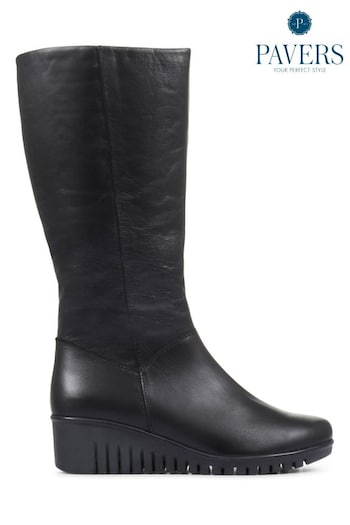Pavers Ladies Leather Knee High Boots (T43994) | £60