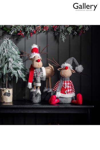 Gallery Home Brown Reindeer Boy Ornament Christmas (T44004) | £24