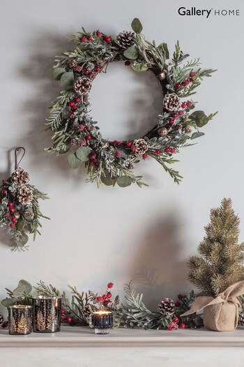 Gallery Home Gold Leafy Pine Garland With Gold Bells Christmas (T44020) | £28