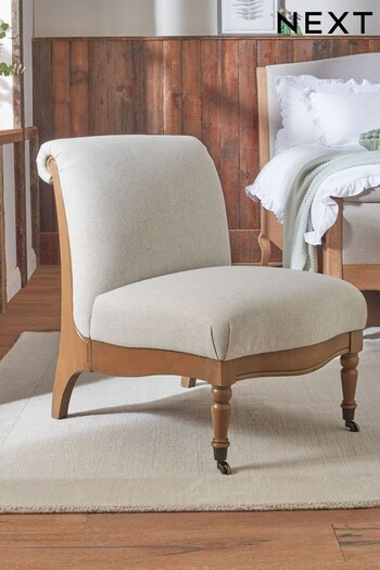 Contemporary Blend Light Natural Josie Show Wood Bedroom Accent Chair (T44343) | £230