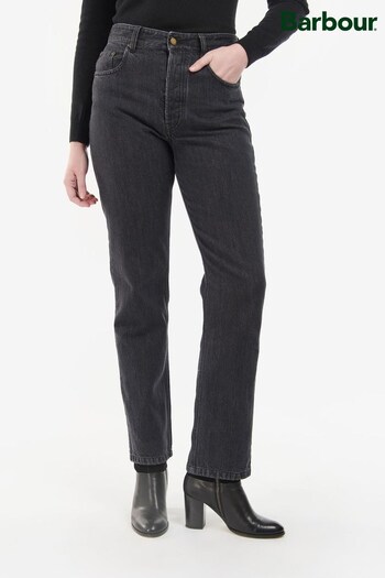 Barbour® Black Burne Mid Rise Straight Jeans (T44434) | £70