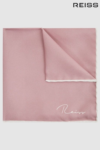 Reiss Pink Ceremony Plain Silk Pocket Square (T44732) | £38