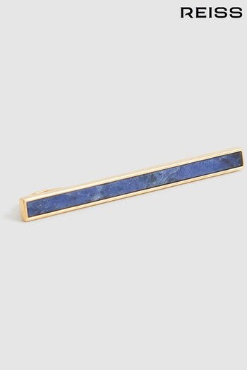 Reiss Gold Ardley Stone Insert Tie Bar (T44746) | £58