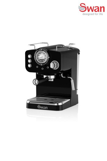 Swan Black Retro Espresso Maker (T45246) | £60