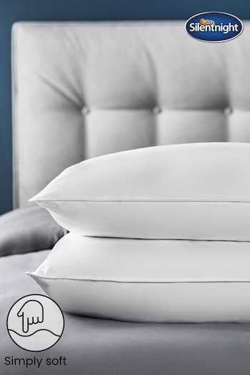 Silentnight Luxury Feather & Down Anti Bacterial Cotton Pillow Pair (T45403) | £37