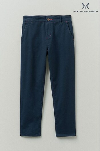 Crew Clothing Company Blue Cotton Chino (T47333) | £24 - £32