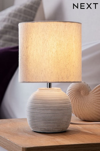 Grey Fairford Bedside Table Lamp (T47400) | £28