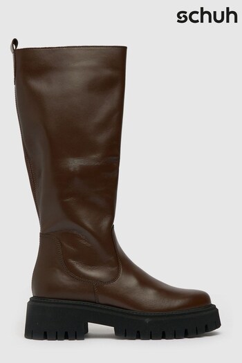 Schuh Brown The Edit Paxton Knee Boots (T47426) | £100