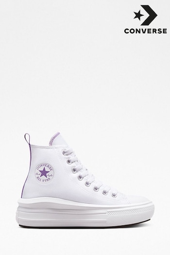 Converse White Move High Top Youth Trainers (T47796) | £55