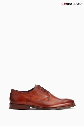 Base London Tan Marley Washed Leather Lace-Up Shoes (T48036) | £70