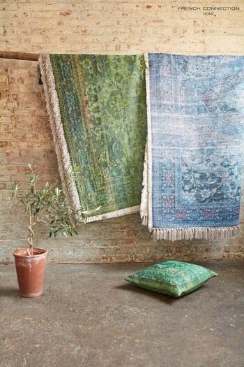 French Connection Green Forest Illusion Recycled Rug (T48100) | £250