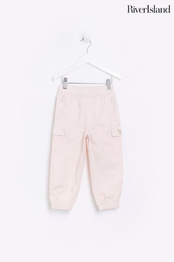 River Island Girls Pink Pull On Cargo Trousers (T48104) | £22